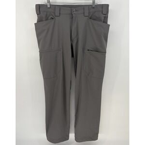 Duluth Trading Flexpedition Pants Men 36x31 Gray Relaxed Fit Stretch Hiking
